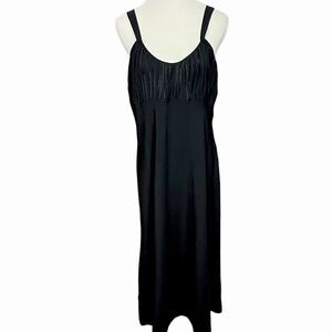 Vintage 90’s Vanity Fair Black Slip Dress Night Gown M/L